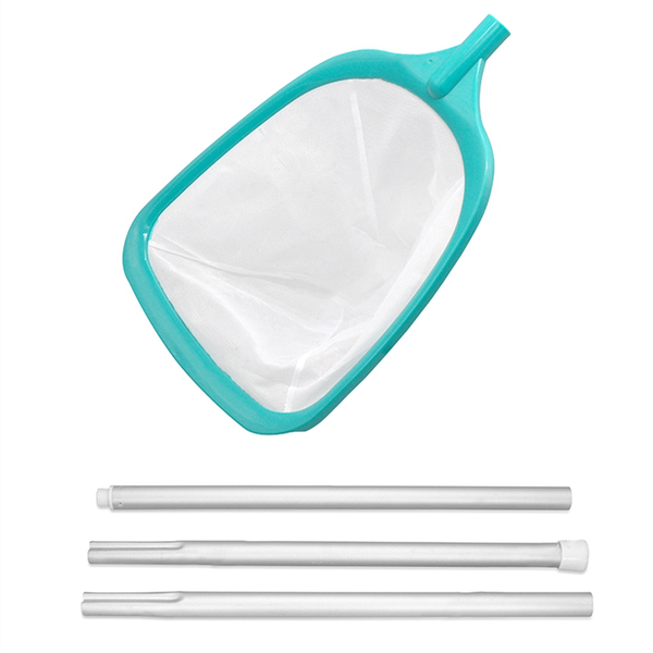 Pool Skimmer Net with Pole- Hot Tub, Pond &amp; Spa Leaf Rake with Deep Ultra F