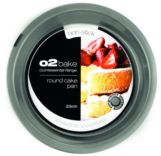 O2 Bake Non Stick Round Cake Pan - 23cm