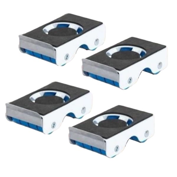 Tool DIY Sliver Furniture Moving Blocks Wheels With Brakes 11cm Set of 4