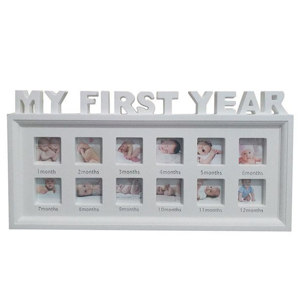 12 Grid Of Baby Monthly Photo My First Year Picture Frame