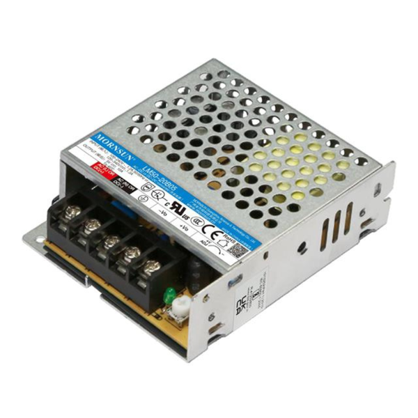 LM50-20B15: 51W Metal Case PS, 15VDC @ 3.4A, Wide Input