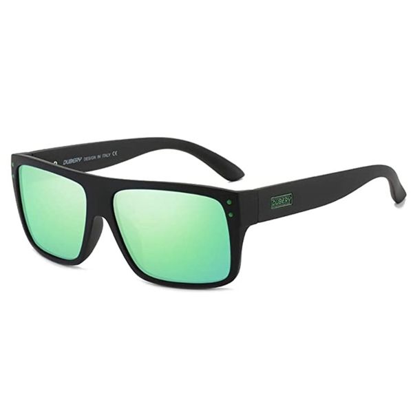 Dubery High Quality Men's Polarized Sunglasses - Black &amp; Green / Green