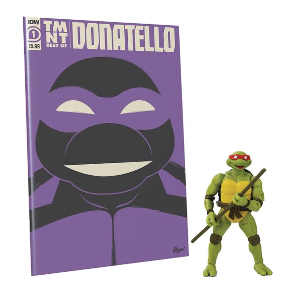 TMNT Best Of Donatello IDW Comic Book &amp; BST AXN 5IN Figure