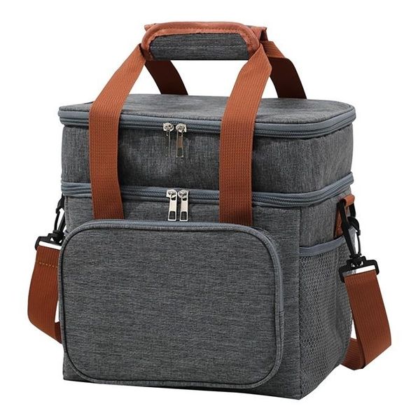 Double Layer with Handle and Shoulder Strap Insulated Bags