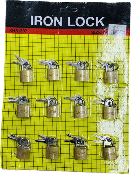 12 Metal Security Padlocks Of Different Sizes