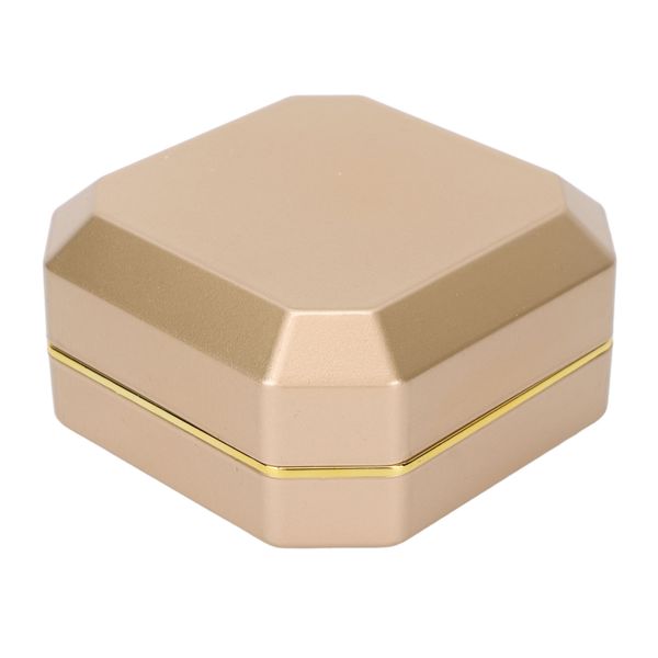Portable LED Jewelry Bracelet Box - Elegant Display Case for Wedding Proposals, Gold