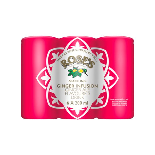 Rose's Ginger Infusion Ginger Ale - 6 x 200ml