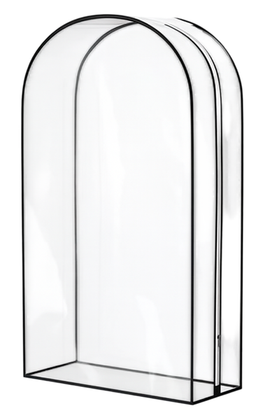 Clear Gusseted Garment Bags for Hanging Clothes - Small