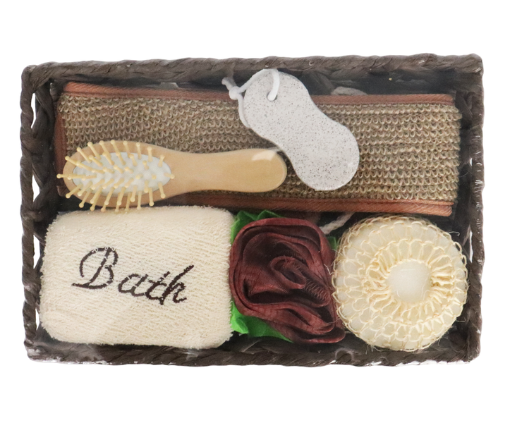 Bath Set – Basket (Dark Brown Square Basket)