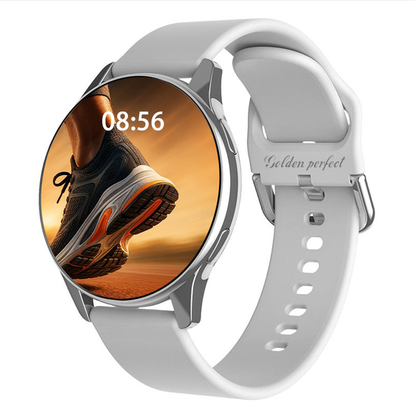 Golden Perfect Smart Watch for Women - Grey Strap Health &amp; Fitness Tracker