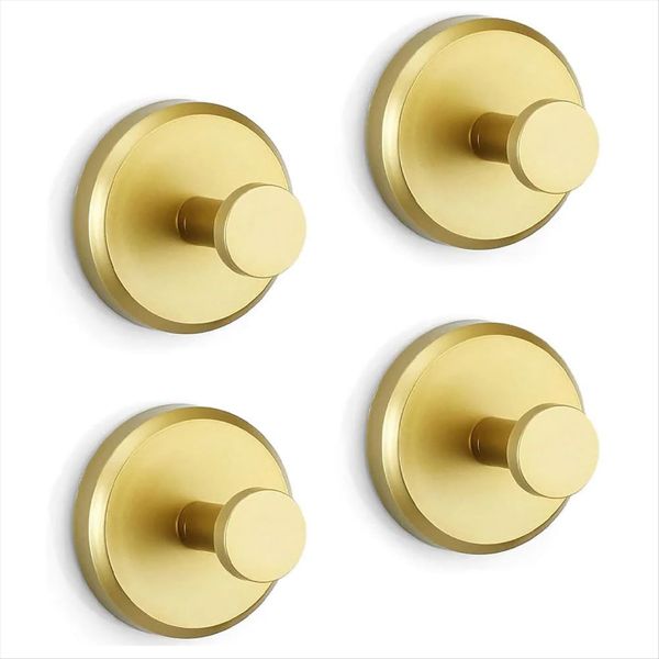 No-Drill Hooks Shower Hooks Glass Door Wall 304 Clothes Hook Gold