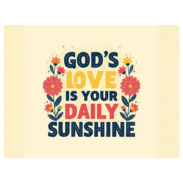 God's Love is Sunshine Floral Printed Mouse Pad