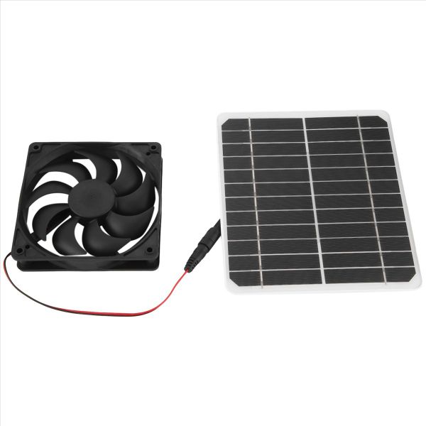 Solar Panel Fan Kit 15W Solar Exhaust Fan Outdoor Waterproof