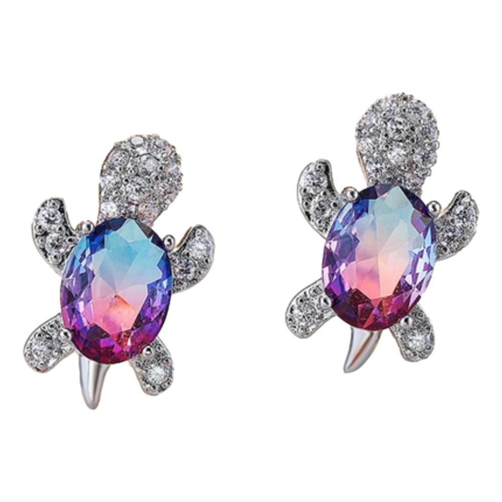Fashion Jewellery Cubic Zirconia Turtle Stone Stud Earrings | Shop ...