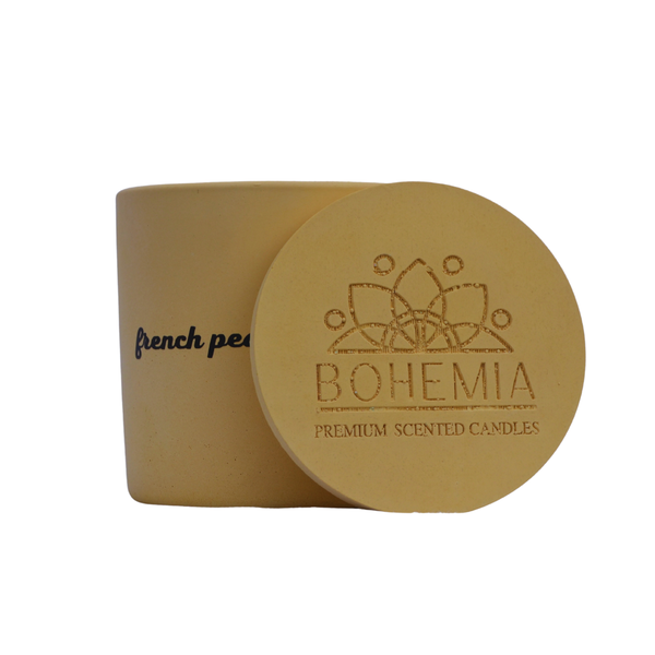 300ml Scented Candle with wooden wick - French Pear Bohemia Candles