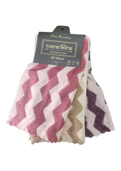 Kitchen Cleaning Towel 30x30cm Size -3Piece-Takemehome-W3