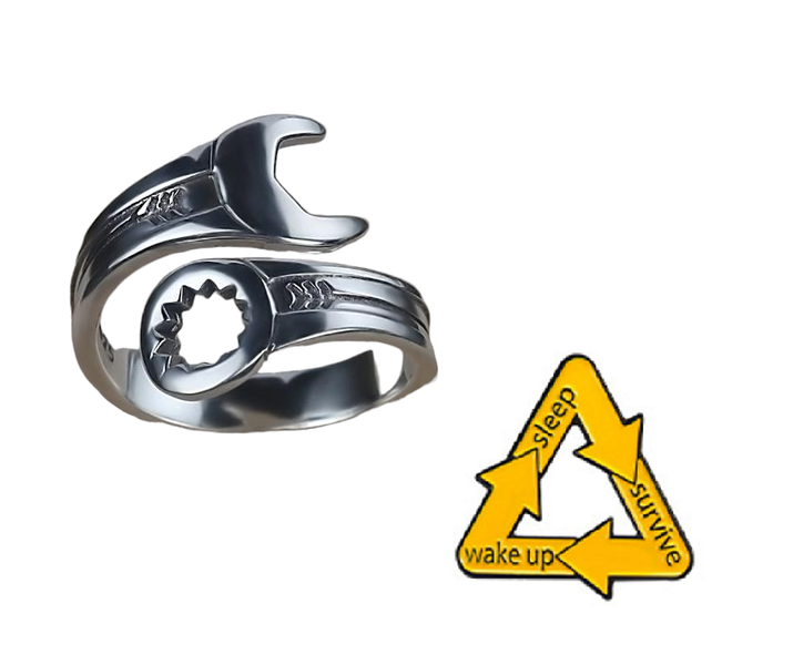 JBeauty - Adjustable Antique Biker Mechanic Wrench Spanner Tool Ring