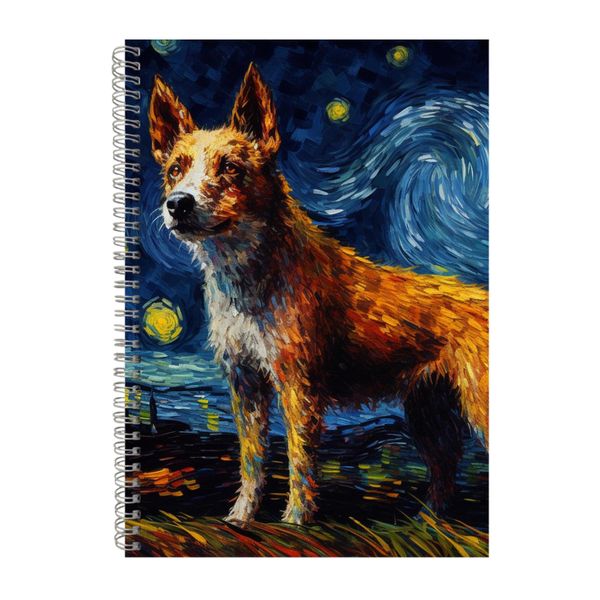 AUSTRALIAN CATTLE DOG2 Starry Night Notebook Gift Idea Notepad Pad 107