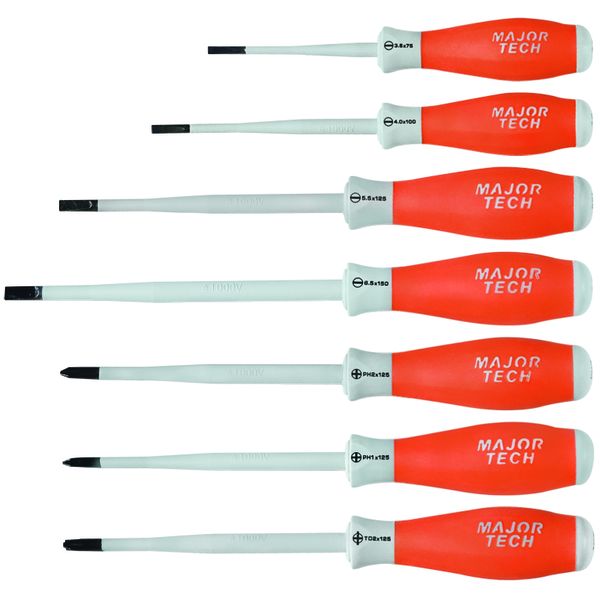 Major Tech 1500V DC Slimline Insulated Screwdriver Set (KTK0407S)