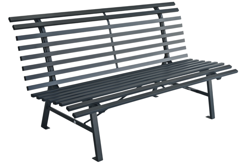 George &amp; Mason Leila Steel Park Bench- 1.5m Charcoal
