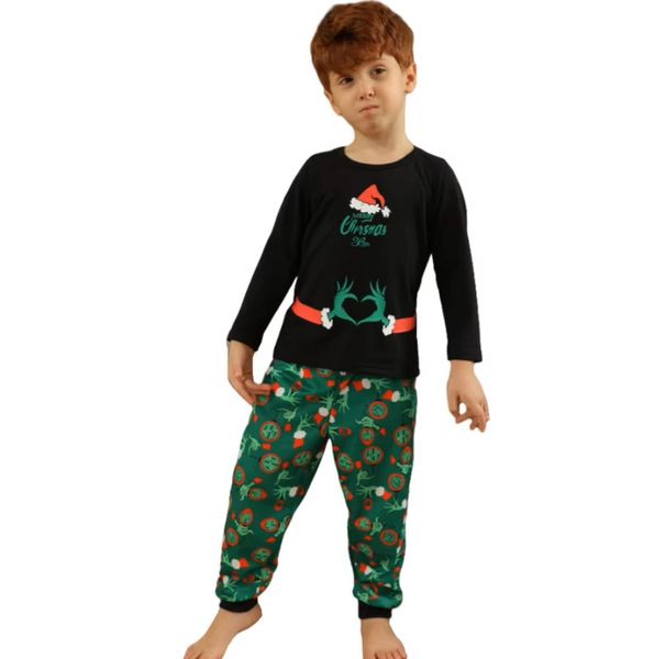Kids Christmas Family Pyjamas Sets Long Sleeve Matching Pyjamas