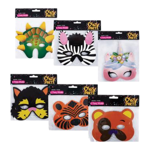 SD Party Supplies - Animal Mask- Pack Of 6