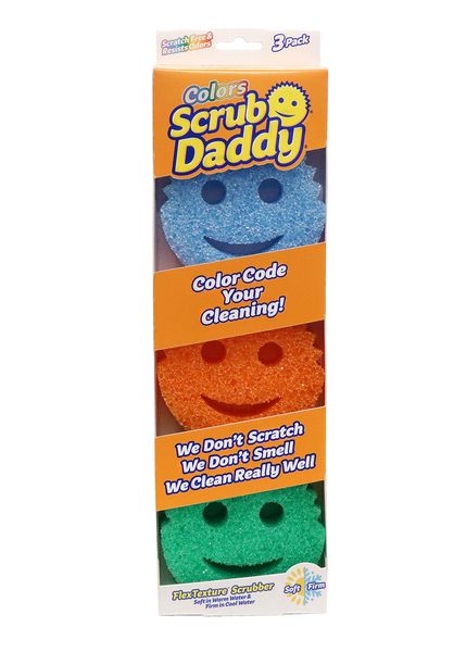 Scrub Daddy Colors, Sponge Scrubber 3 Pack