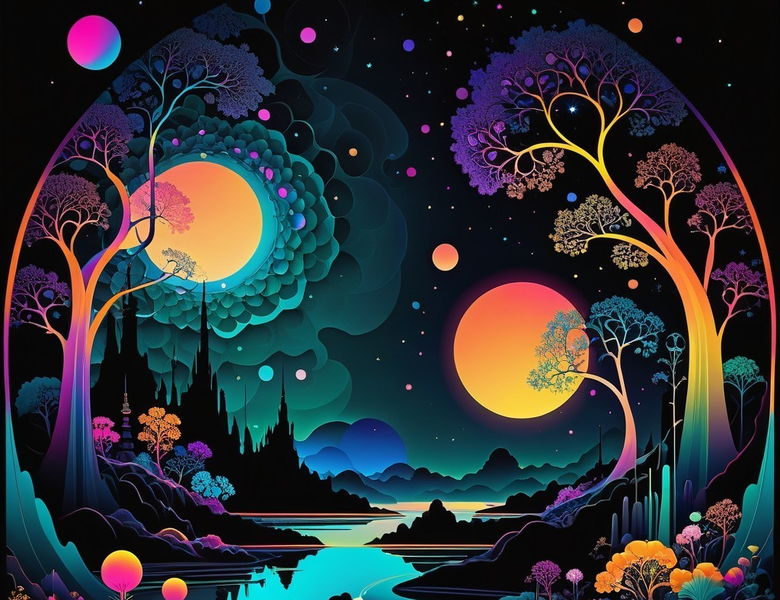 Modern Canvas Art Home Decor - Psychedelic
