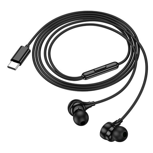 Type-C Universal 1.2MEarphones with Mic For Music, Calls &amp; Gaming Hoco.M116