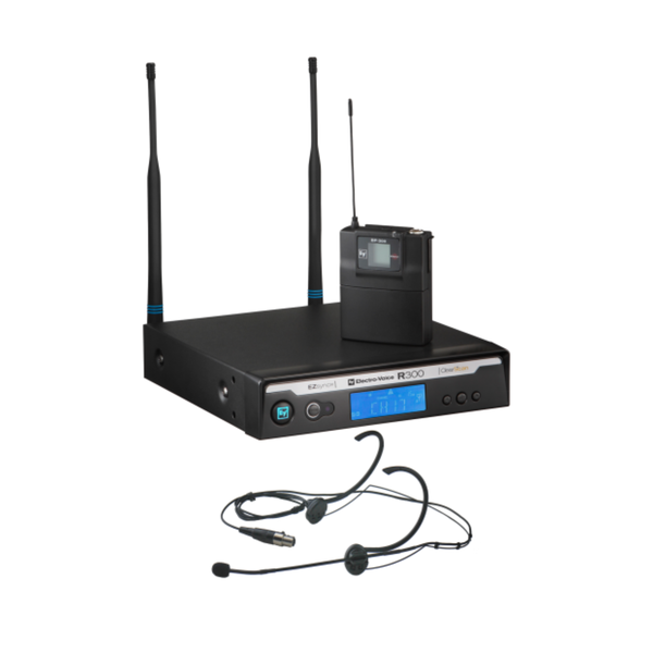R300-E Head worn system with HM3 omni-directional microphone
