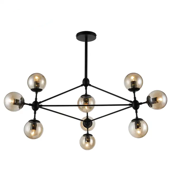 Decorative Black Industrial Glass Chandeliers