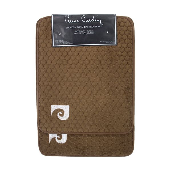 Pierre Cardin Memory Foam Bath Mats - Chocolate