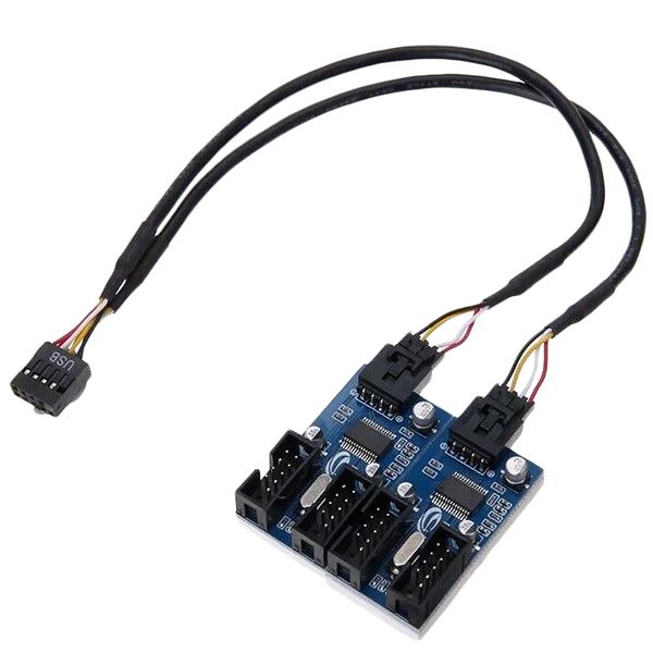Motherboard 9Pin Header 1 To 4 Splitter Port Multiplier 30Cm Cable