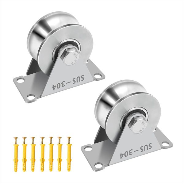 U Groove Pulley Stainless Steel Blocks Compatible with None