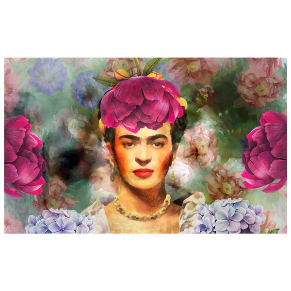 Painted Floral Painted Frida Kahlo Rectangle Tablecloth