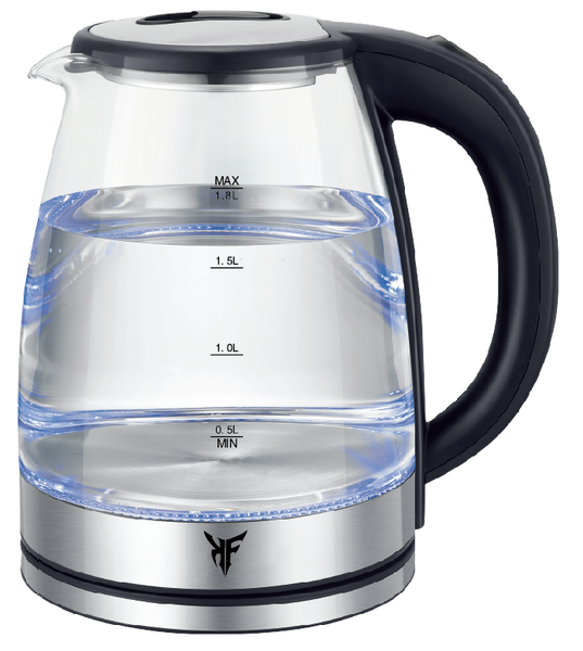 KF Modern 304 Stainless Steel Glass Electric Kettle, High Quality 1.8L
