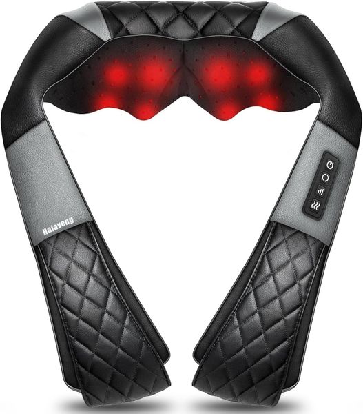 Neck and Back Massager with Heat, Electric Deep Tissue 4D Kneading Massage