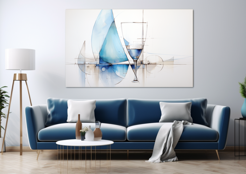 Canvas Wall Art - Nautical Elegance Abstract - JT0288