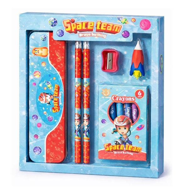 Kids Stationery Set - 7-Piece School Supplies Gift Set for Boys and Girls