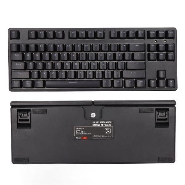 Gaming keyboard 87 keys red switch backlit with keycap puller