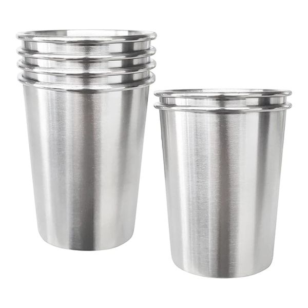 Silver, Stainless Steel 6 Pack Beer Stein