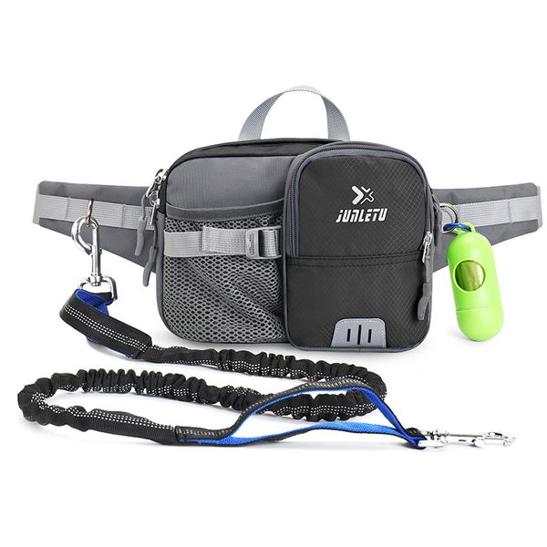 JUNLETU Hands Free Dog Leash with Zipper Pouch