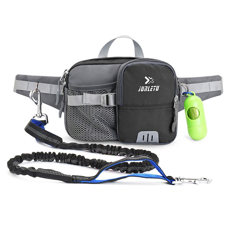 JUNLETU Hands Free Dog Leash with Zipper Pouch