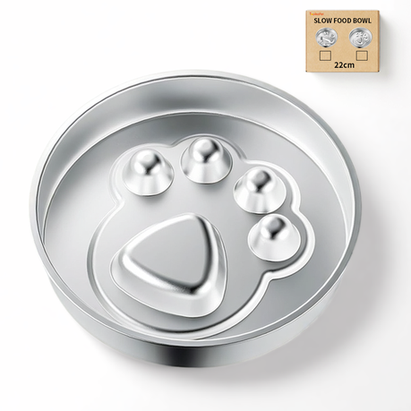 Topika Slow Feeder Dog Bowls, 304 Stainless Steel, Non-Slip, Large Capacity Image