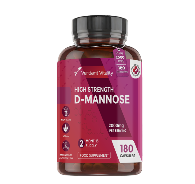 Verdant Vitality - D-Mannose 2000mg 180 Capsules