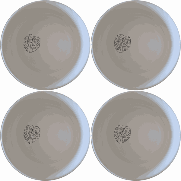 Oversized Monstera Leaves Bowl Set of 4 - Range 3