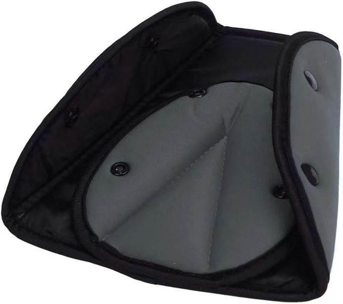 Car Seat Belt Adjuster, Triangle Shaped, Child Safety Shoulder Cushion Grey
