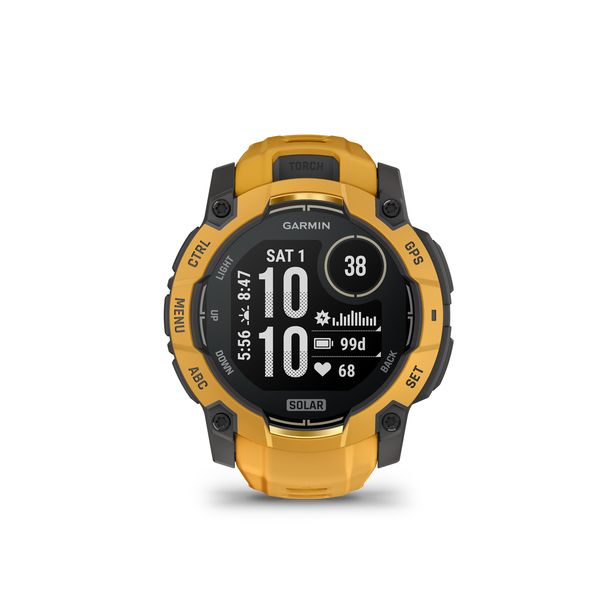 Garmin Instinct 3 - 50 mm, Solar Sunburst with sunburst/grey silicone band