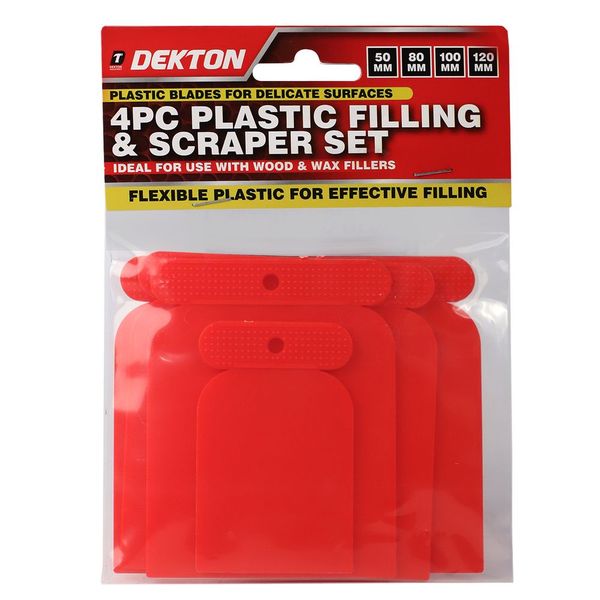 Dekton 4 Piece Plastic Scraper Set