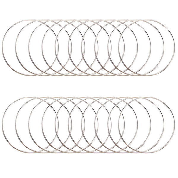 4 Inch Silver Metal Rings Hoops Macrame Ring for Dream Catchers 12Piece